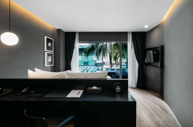 studio pool access double bed